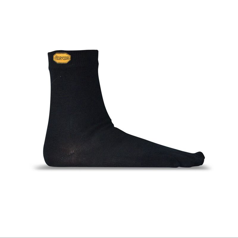 Vibram FiveFingers Crew Wool Férfi Zokni - Fekete JRID029